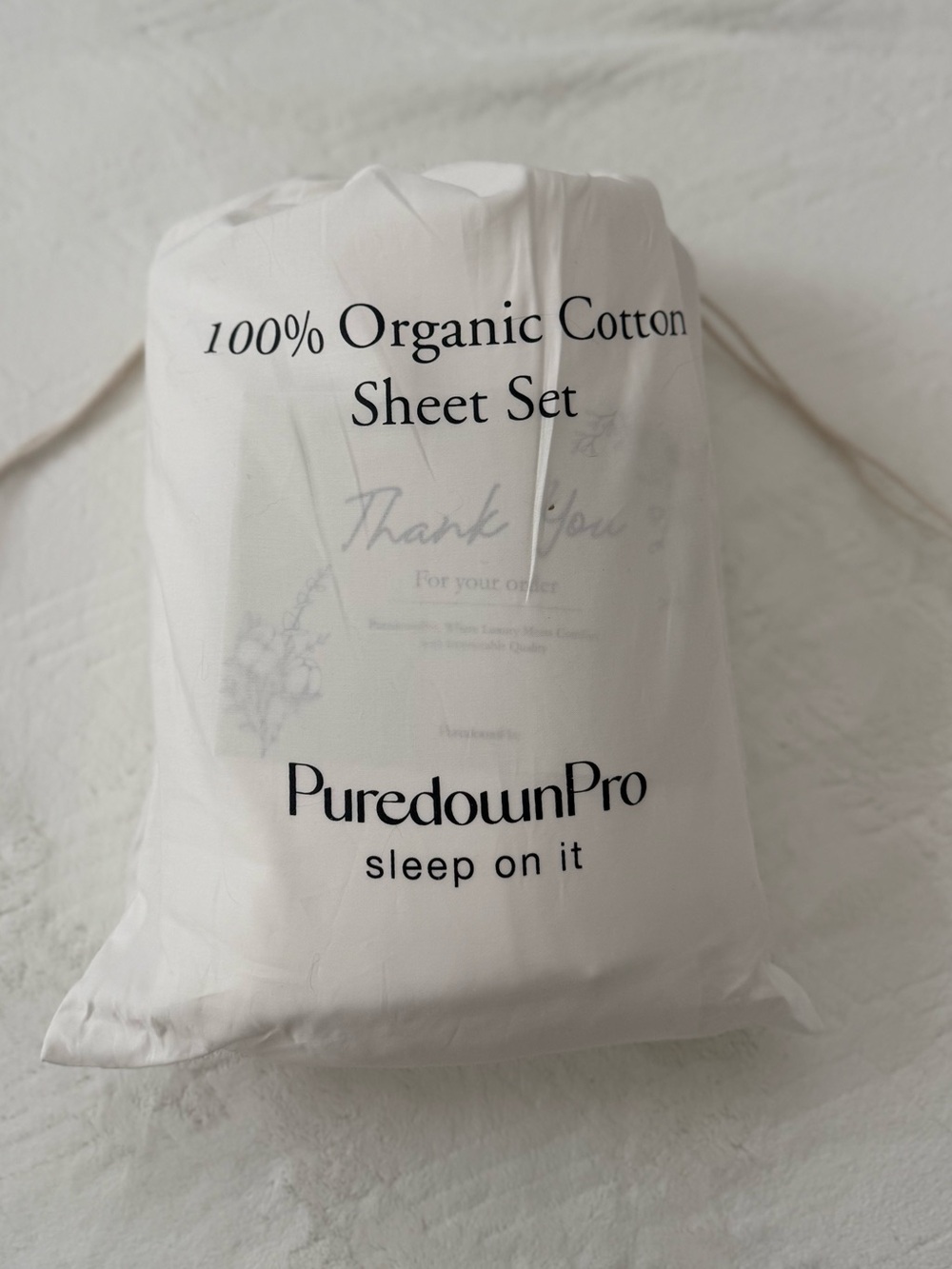 Puredown Pro100% Organic Cotton Sheet Set — Queen